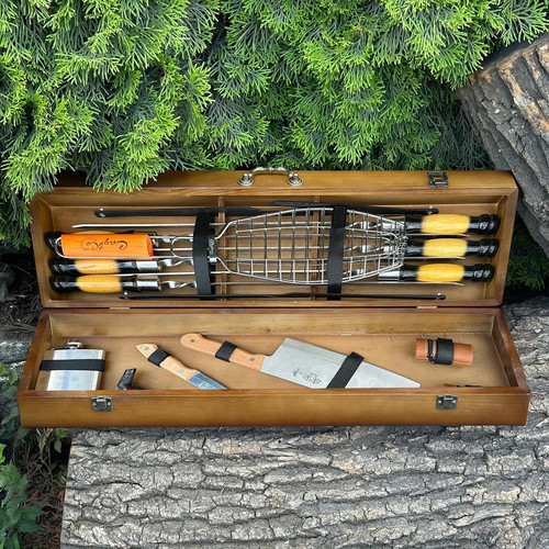 Profi bbq grillspieße set - grillspieße, mit