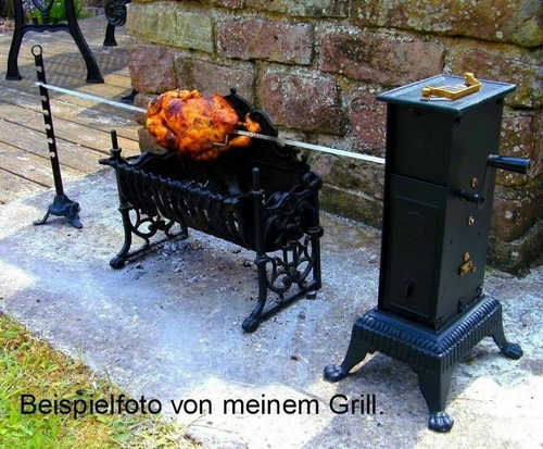 Antiker grill drehspieß - grill,