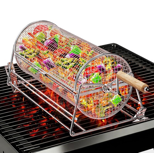Swivel rolling grill - rolling,